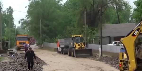 Ликвидация последствий наводнения в Мактааральском районе продолжается