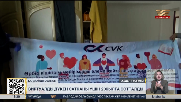 Қарағанды облысында жалған виртуалды дүкен сатқан күдікті 2 жылға сотталды