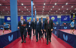 Глава государства посетил Центр настольного тенниса в Усть-Каменогорске