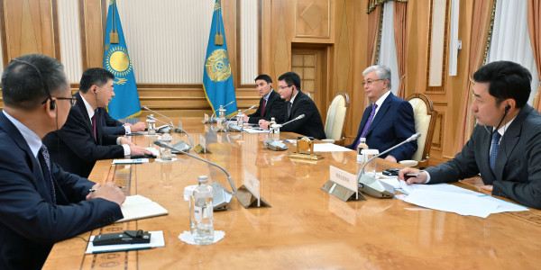 Касым-Жомарт Токаев принял президента корпорации SINOPEC Юй Баоцая