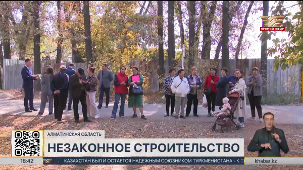 На незаконную стройку в зоне лесопосадки жалуются жители Алматинской области