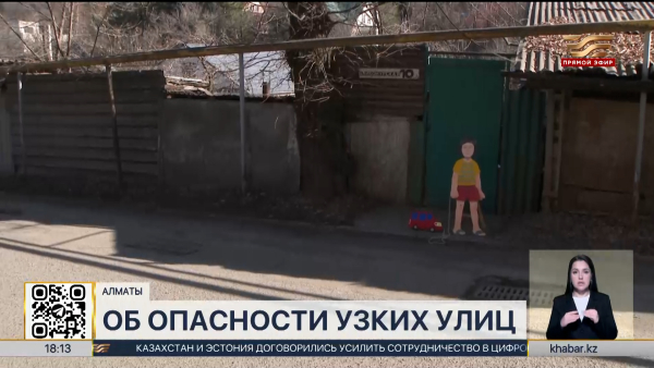 Алматинский художник бьет тревогу из-за опасности узких дорог в частном секторе