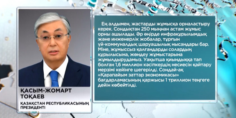 Мемлекет басшысы Қасым-Жомарт Тоқаевтың сұхбаты жарық көрді