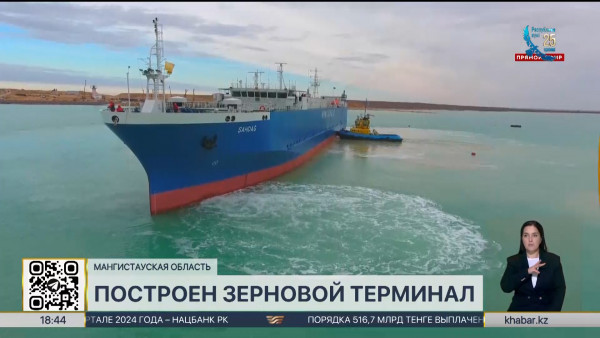 Строительство зернового терминала завершено в порту Курык