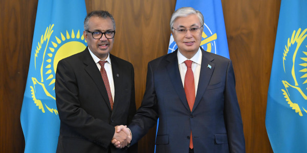 К. Токаев принял Генерального директора ВОЗ и главу Европейского регионального бюро ВОЗ