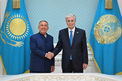 Қ. Тоқаев Татарстан Республикасының Раисы Рустам Миннихановпен кездесу өткізді