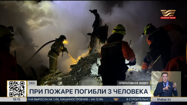 Три человека погибли при пожаре в селе Майбалык СКО