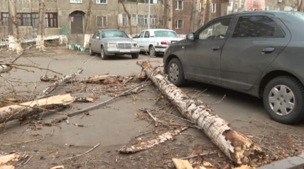 Павлодарда дауылдың салдары жойылып жатыр