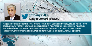 Поддержать предпринимателей страны призвал Касым-Жомарт Токаев