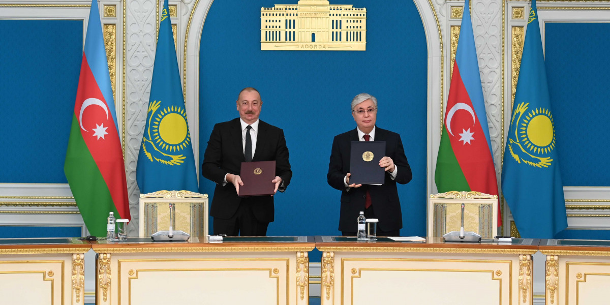 Совместное заявление Президента Республики Казахстан Касым-Жомарта Токаева и Президента Азербайджанской Республики Ильхама Алиева