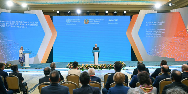 Президент принял участие в заседании Глобальной Конференции по первичной медико-санитарной помощи