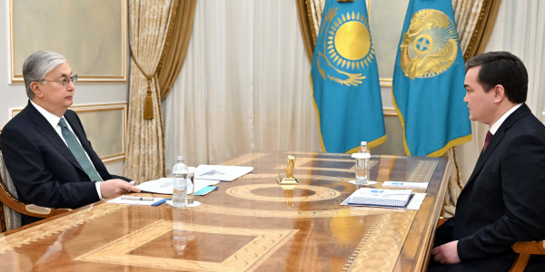 Мемлекет басшысы Астана қаласының әкімі Жеңіс Қасымбекті қабылдады