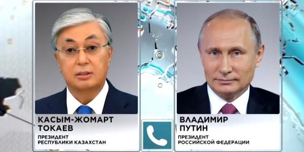 К. Токаев провел телефонный разговор с В. Путиным, Ш. Мирзиёевым и Э. Рахмоном
