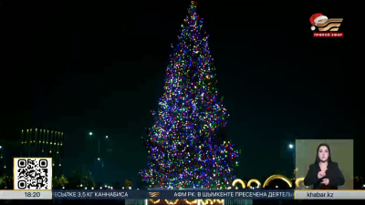 В Шымкенте зажгли огни главной новогодней ёлки