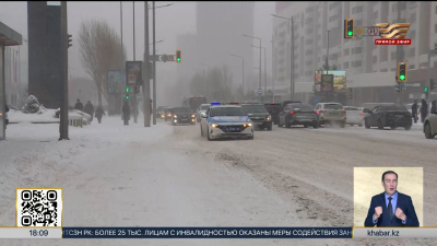 Осадки и гололед прогнозируют на большей части Казахстана