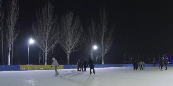 Жамбыл облысындағы Жуалы ауданында алғашқы мұз айдыны ашылды