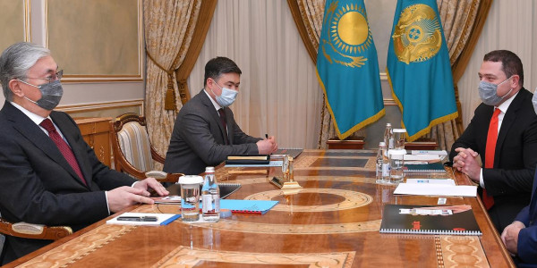 Президент Kaspi.kz компаниясының негізін қалаушыларды қабылдады