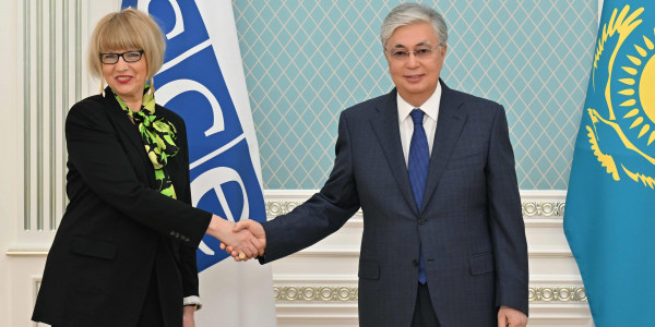 Мемлекет басшысы ЕҚЫҰ Бас хатшысы Хельга Шмидпен кездесті