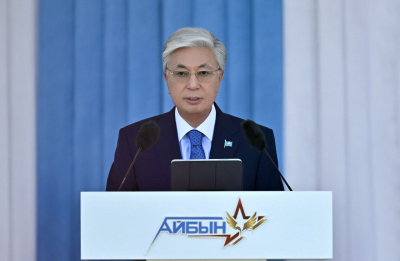 Президент выступил на ХІI международном военно-патриотическом сборе молодежи «Айбын»