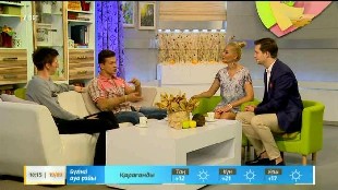 &laquo;Жаңа күн&raquo;. Актеры Виталий Куприянов, Евгений Дубовик