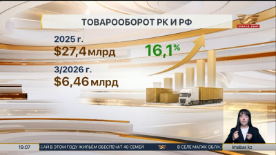 Товарооборот Казахстана и России составил $27,4 млрд