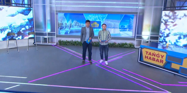 Эльмира Өмірбекқызы, Айтқали Жайымов, Фариза Биходжаева, Айкүміс Сексенбаева, Мирас Жүгінісов. &laquo;Taңғы хабар&raquo;