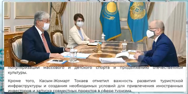 Глава государства Касым-Жомарт Токаев принял министра культуры и спорта Даурена Абаева
