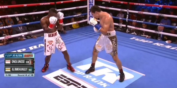 Кәсіпқой бокс. Жәнібек Әлімханұлы - Альберт Онолуносе
