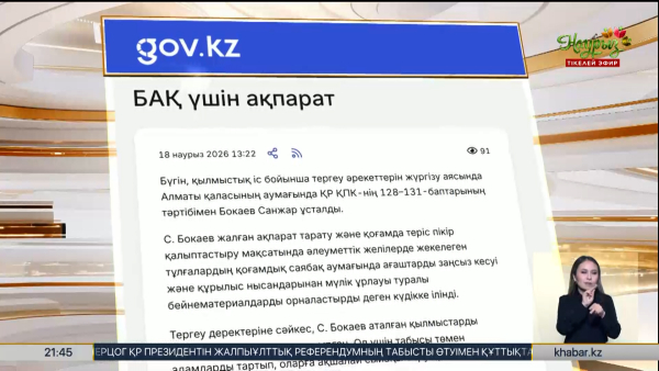 Санжар Боқаев ұсталды