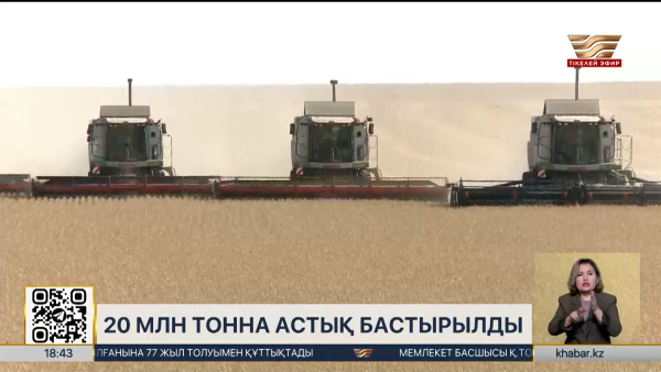 Қазақстанда 20 млн тоннаға жуық астық бастырылды