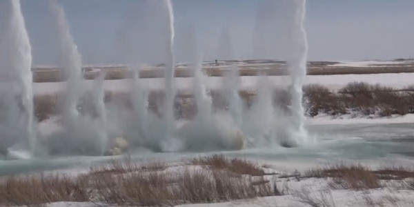 СҚО-да мұз жару жұмыстары жүргізілді