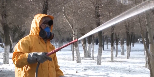 Санитарная обработка общественных мест проводится в Караганде