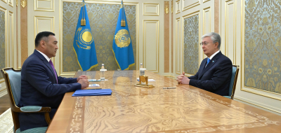 Мемлекет басшысы Ұлттық қауіпсіздік комитетінің төрағасы Ермек Сағымбаевты қабылдады