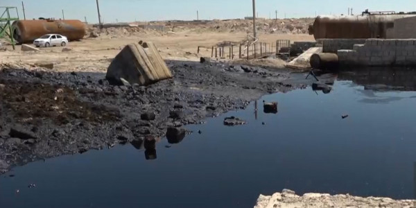 Степь превратили в полигон нефтяных отходов в Мангистауской области