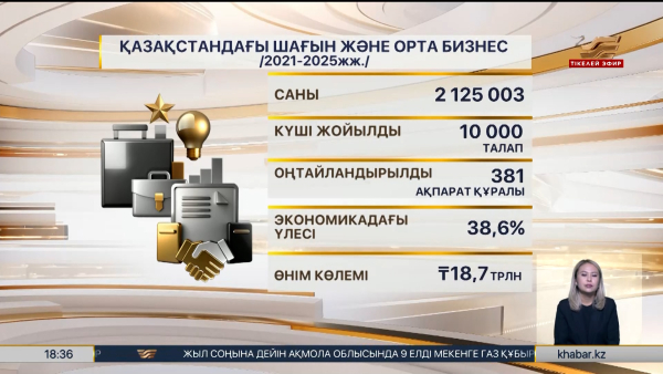 Шағын және орта бизнестің дамуы қарқын алды