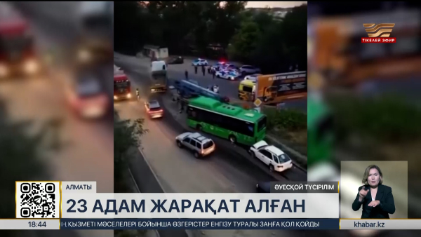 Алматыда жол-көлік апатынан 23 адам жарақат алды