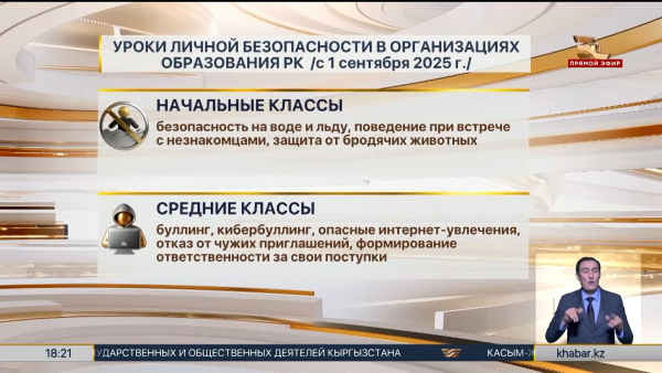 В школах Казахстана возобновят уроки личной безопасности