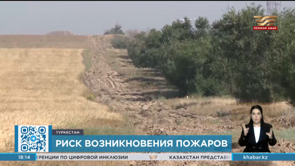 ДЧС предупредил о рисках пожарной опасности в Туркестане