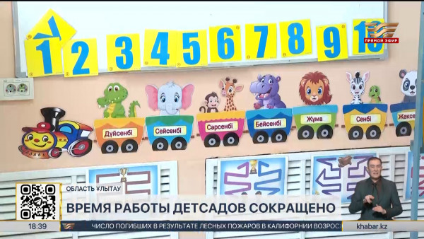 Время работы детских садов сократилось в области Ұлытау