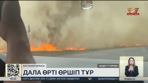 Қостанай облысында дала өрті екі ауылға қауіп төндірді