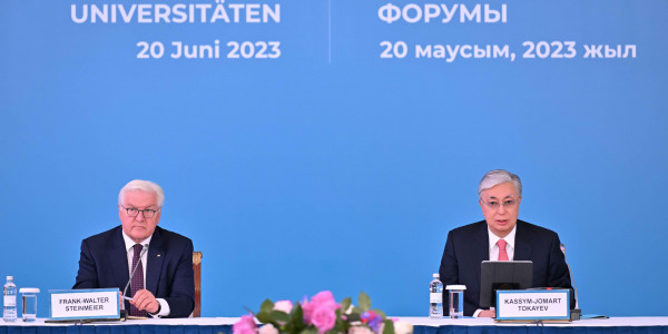 Тоқаев пен Штайнмайер Қазақ және неміс жоғары оқу орындары ректорларының форумына қатысты