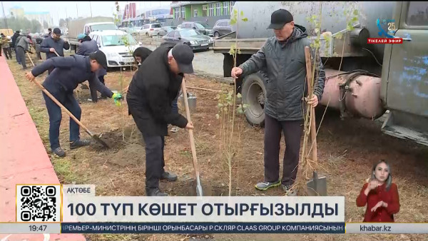 Ақтөбеде 100 көшет отырғызылды