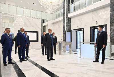 Президент Астана қаласы бойынша ҰҚК департаментінің жаңа ғимаратына барды