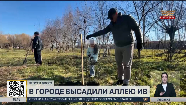 Новая аллея появилась в парке Петропавловска