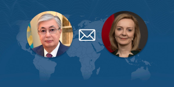 Мемлекет басшысы Ұлыбритания Премьер-министрі Лиз Трассқа құттықтау жеделхатын жолдады