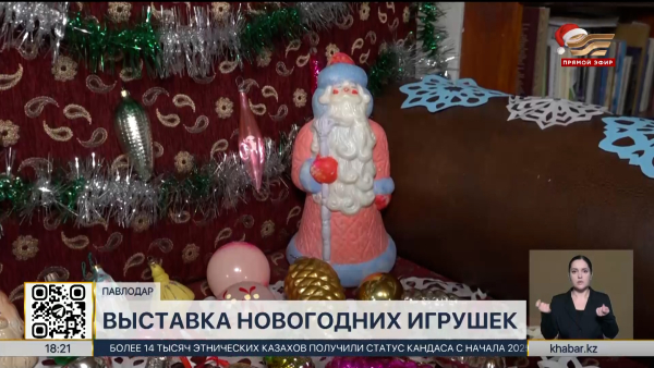 Выставка старинных новогодних игрушек открылась в Павлодаре