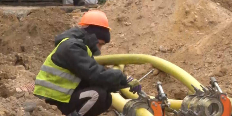 В Жезказгане закончили работы по прокладке газопровода