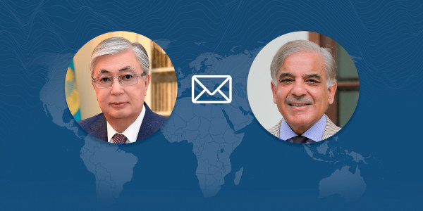 Касым-Жомарт Токаев направил поздравительную телеграмму по случаю Дня независимости Пакистана